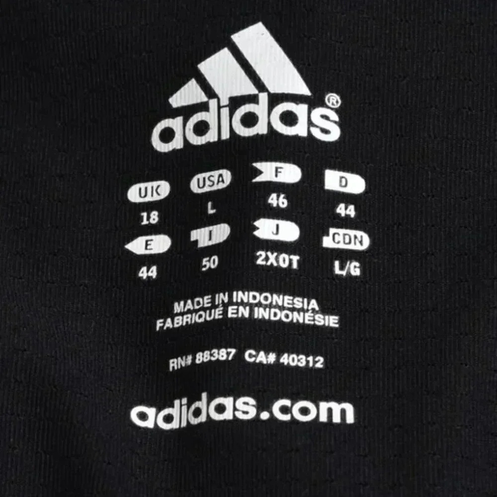 Adidas  Black Full Zip Track Jacket 3 Stripes Lightweight Women's Size Large - Picture 8 of 8